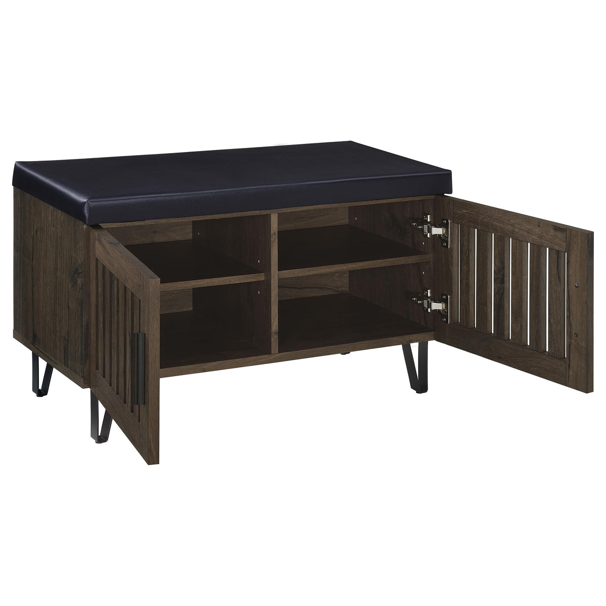 Brixton Storage Bench in Black - Coaster Furniture