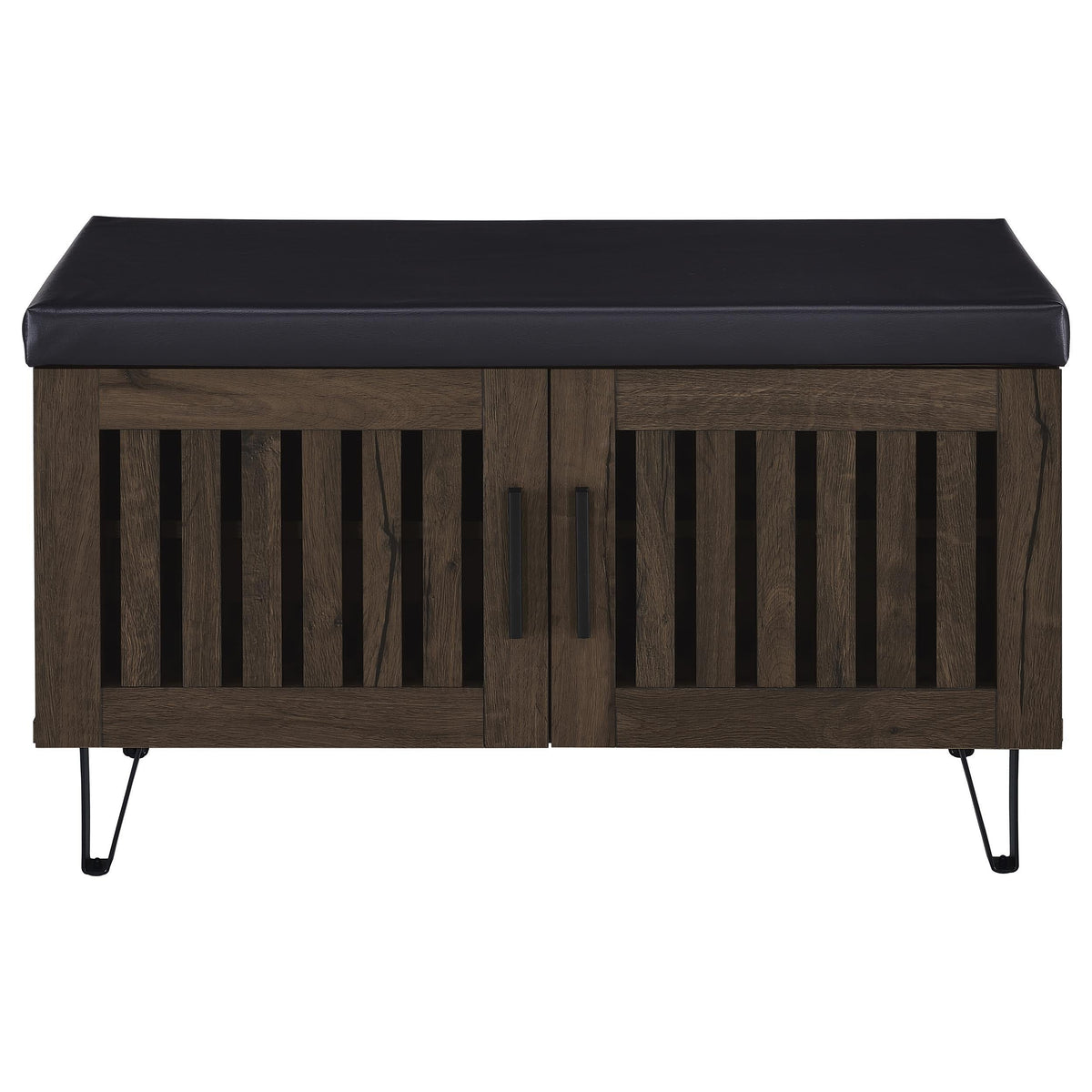 Brixton Storage Bench in Black - Coaster Furniture