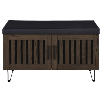 Brixton Storage Bench in Black - Coaster Furniture