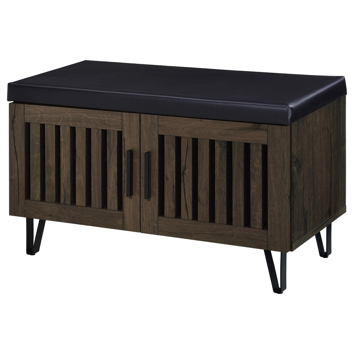Brixton Storage Bench in Black - Coaster Furniture