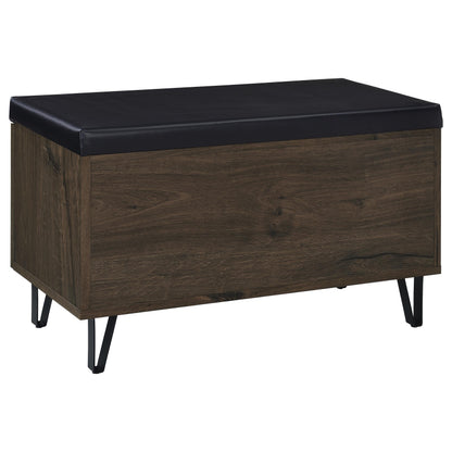 Brixton Storage Bench in Black - Coaster Furniture