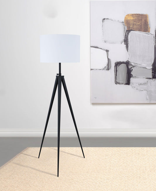 Harrington Floor Lamp in Black - Coaster Furniture