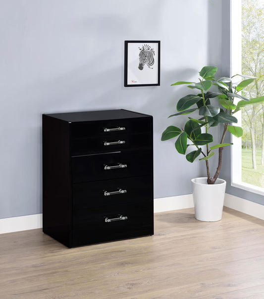 Danbury Vanity Set in White High Gloss - Coaster Furniture