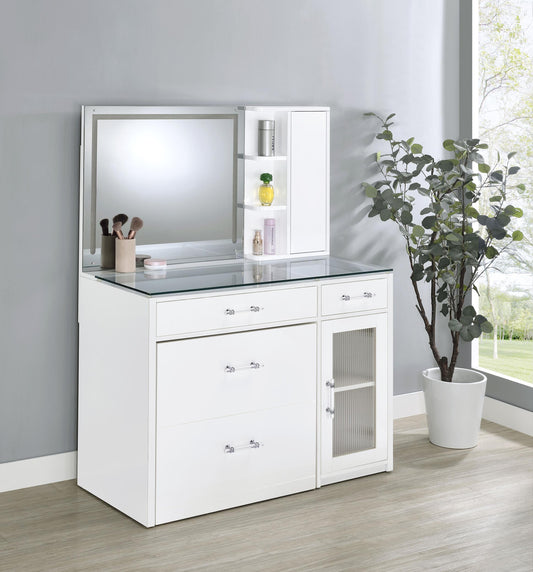 Danbury Vanity Set in Grey High Gloss - Coaster Furniture