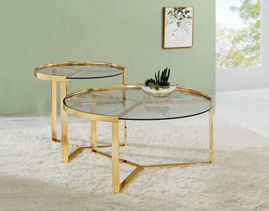 Imez 2-Piece Nesting Coffee Table in Grey - Coaster Furniture