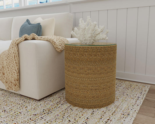 Halden Side Table in Light Brown - Coaster Furniture
