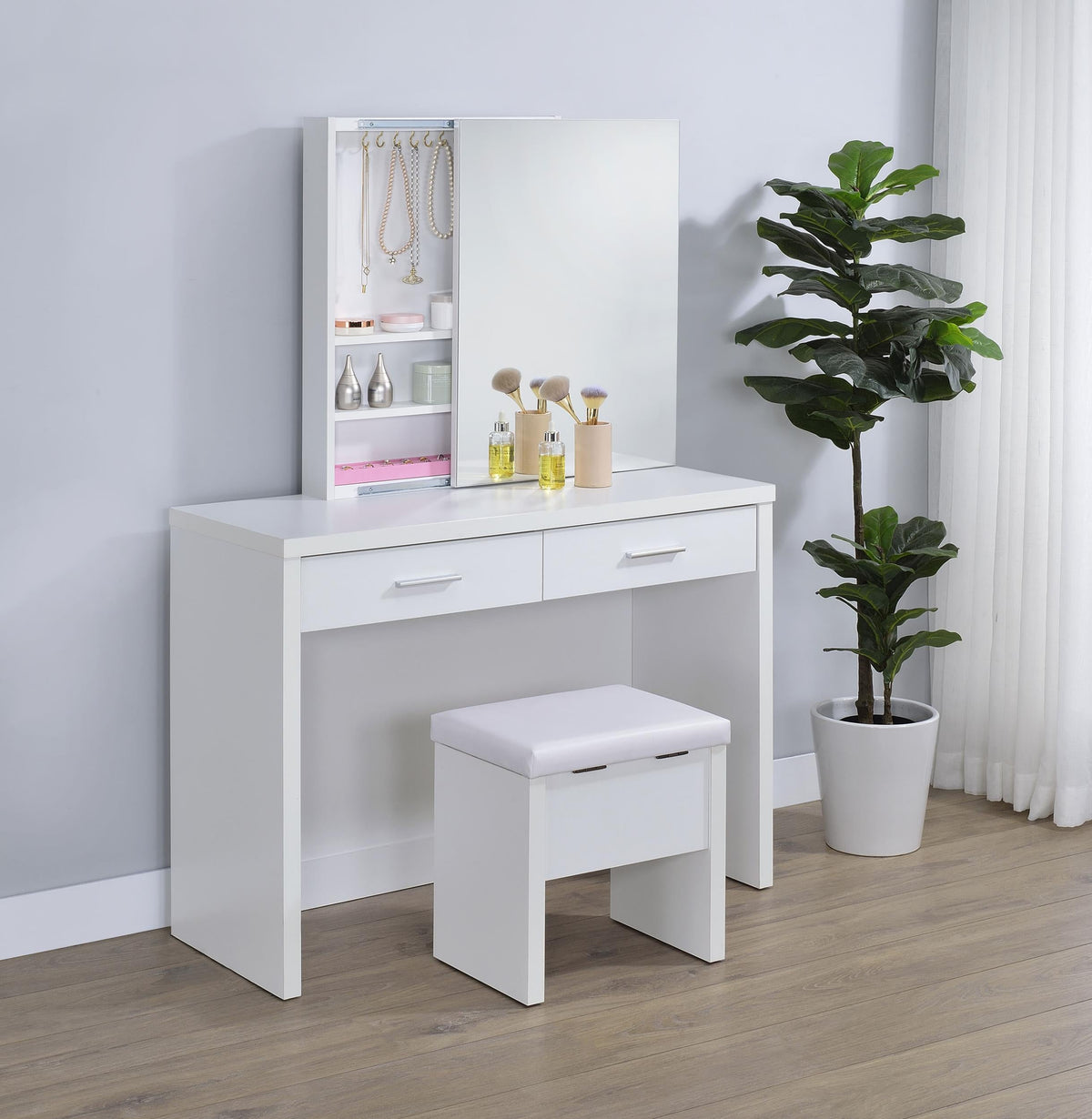 Bunbury Beauty Station in White - Coaster Furniture