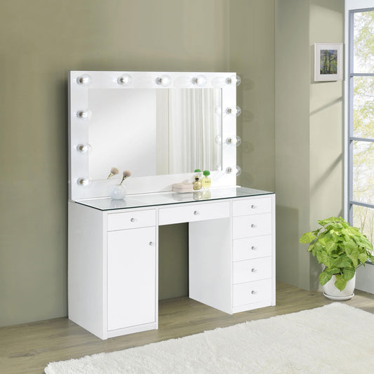 Acena Beauty Station in White - Coaster Furniture