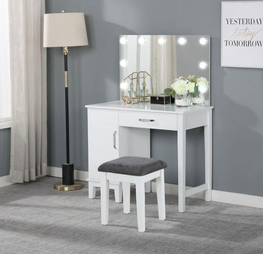 Acena Vanity Set in White - Coaster Furniture