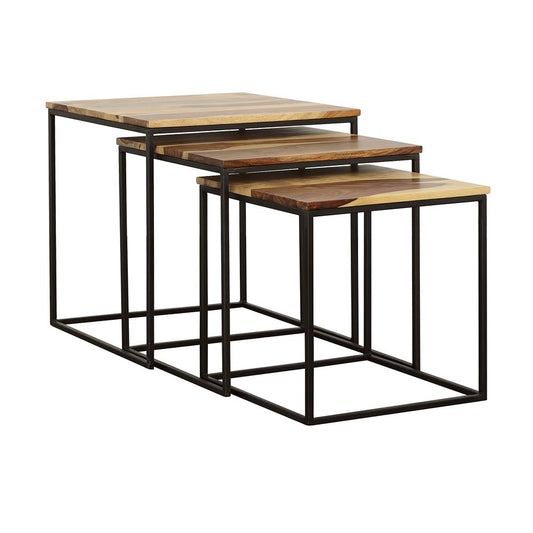 Belcourt 3-Piece Nesting Table in Natural - Coaster Furniture