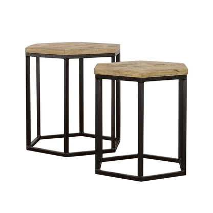 Loannis 2-Piece Nesting Table in Matte Black - Coaster Furniture