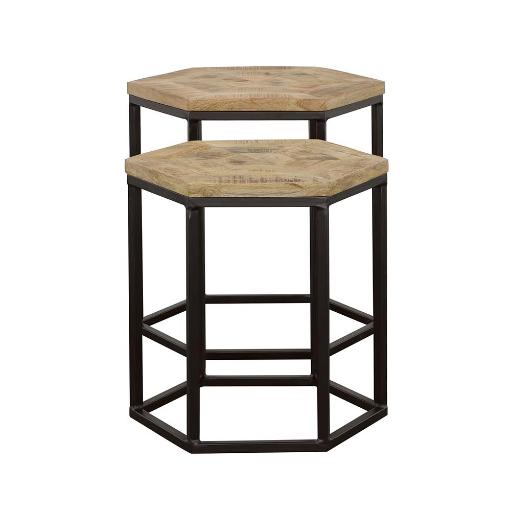 Loannis 2-Piece Nesting Table in Matte Black - Coaster Furniture