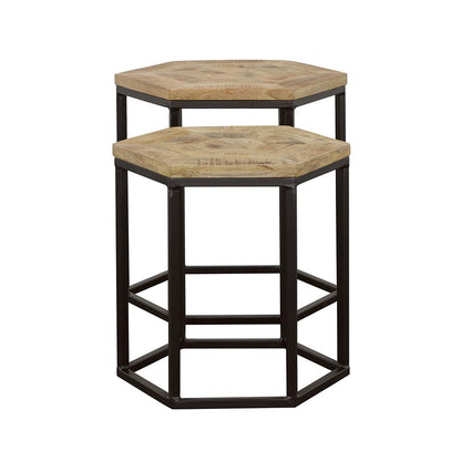 Loannis 2-Piece Nesting Table in Matte Black - Coaster Furniture