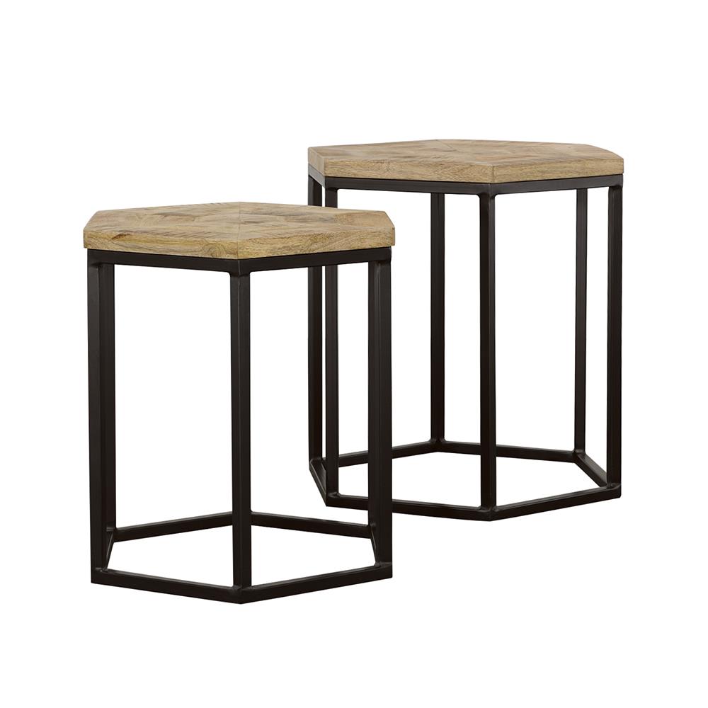 Loannis 2-Piece Nesting Table in Matte Black - Coaster Furniture