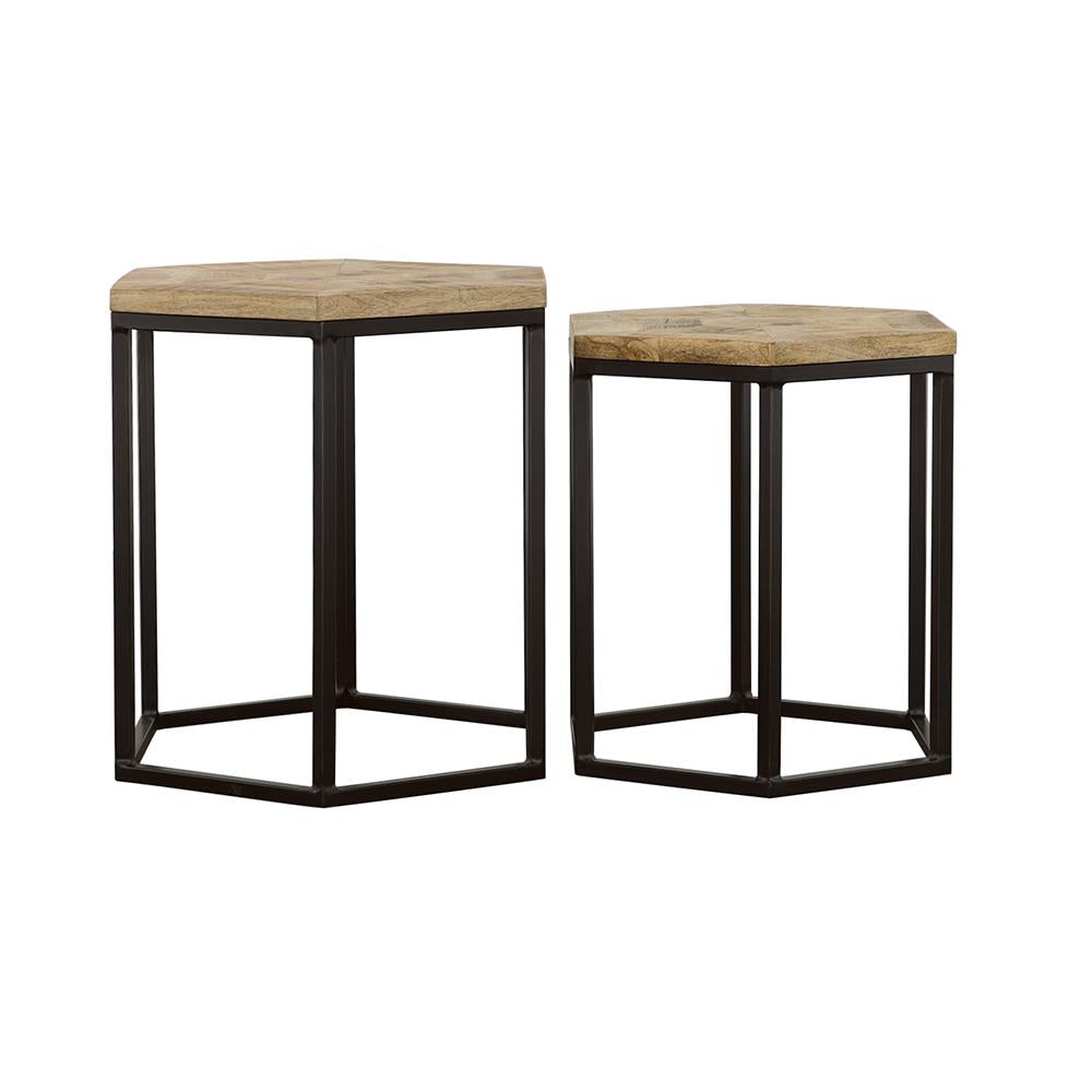 Loannis 2-Piece Nesting Table in Matte Black - Coaster Furniture