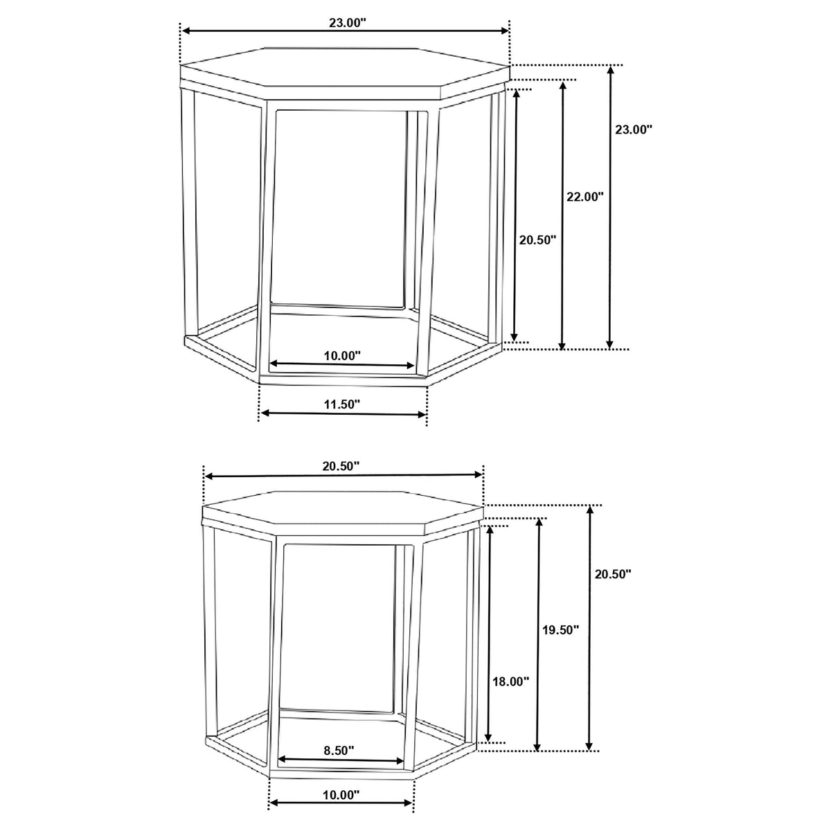 Loannis 2-Piece Nesting Table in Matte Black - Coaster Furniture