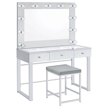 Umbridge Vanity Stool in Light Grey - Coaster Furniture