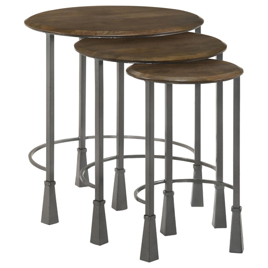 Deja 3-Piece Nesting Table in Natural - Coaster Furniture