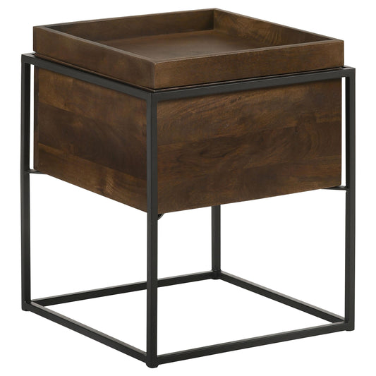 Ondrej Side Table in Dark Brown - Coaster Furniture