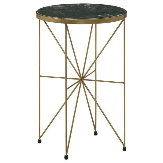 Eliska Side Table in Green Marble - Coaster Furniture