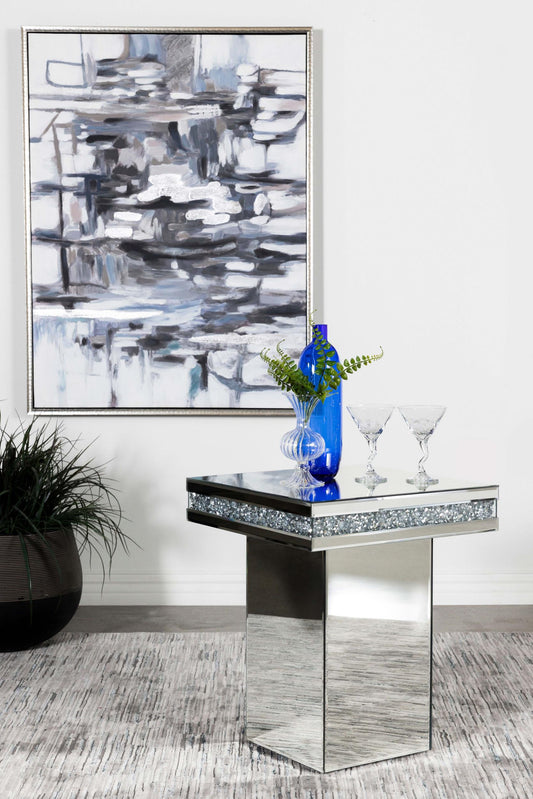 Elora Side Table in Mirror - Coaster Furniture