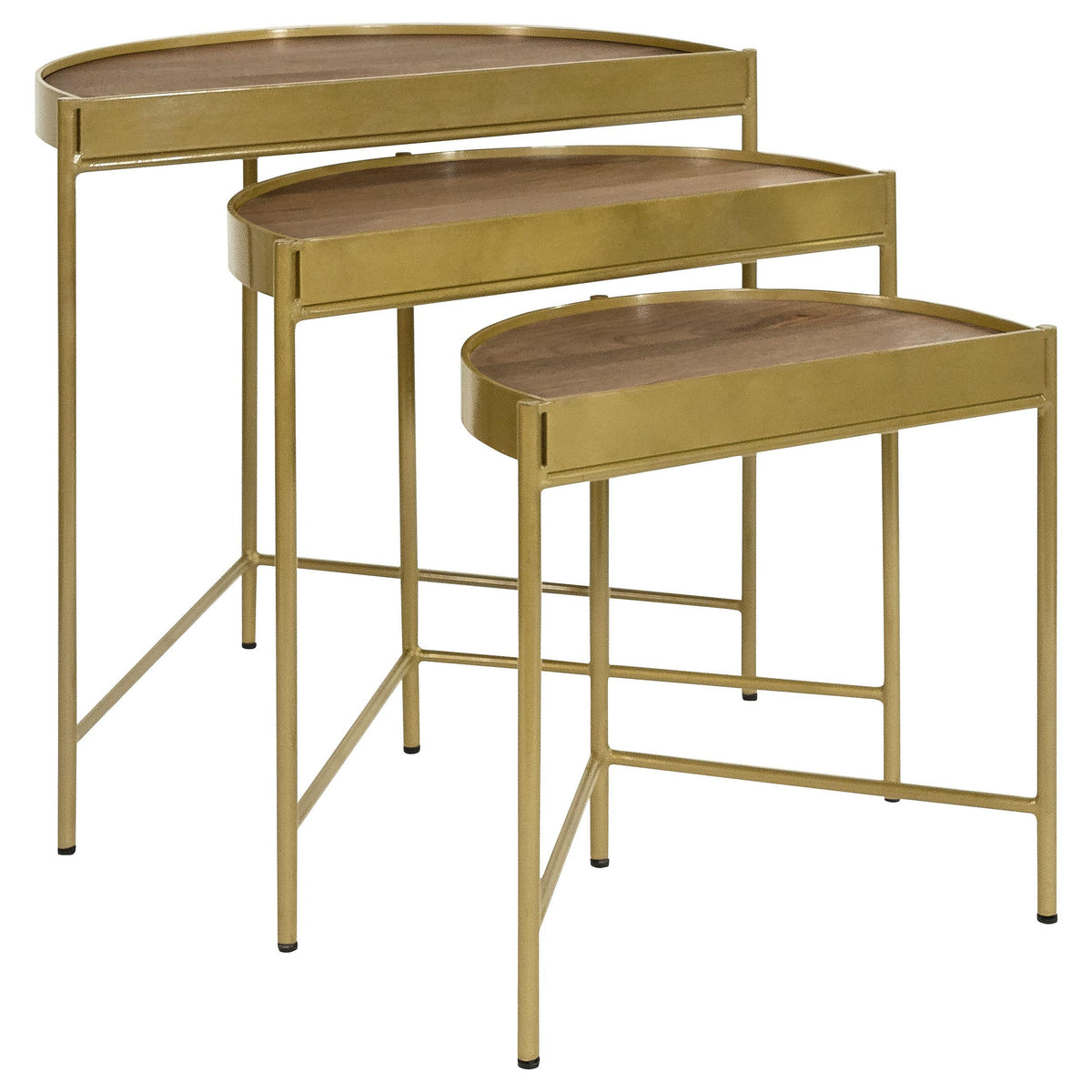 Tristen 3-Piece Nesting Table in Brown - Coaster Furniture