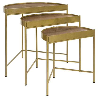 Tristen 3-Piece Nesting Table in Brown - Coaster Furniture