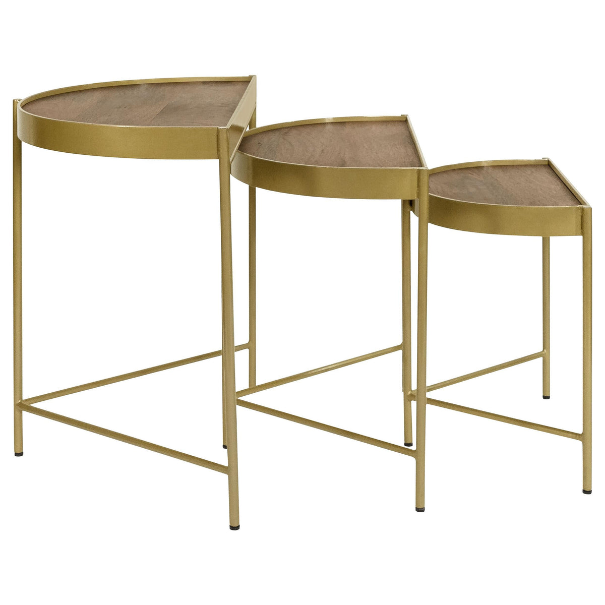 Tristen 3-Piece Nesting Table in Brown - Coaster Furniture