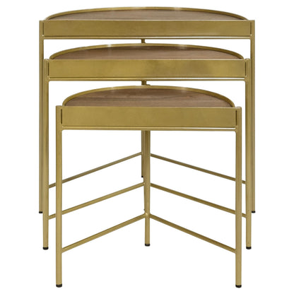 Tristen 3-Piece Nesting Table in Brown - Coaster Furniture