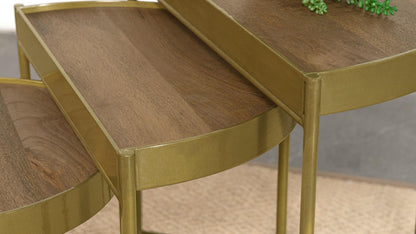 Tristen 3-Piece Nesting Table in Brown - Coaster Furniture
