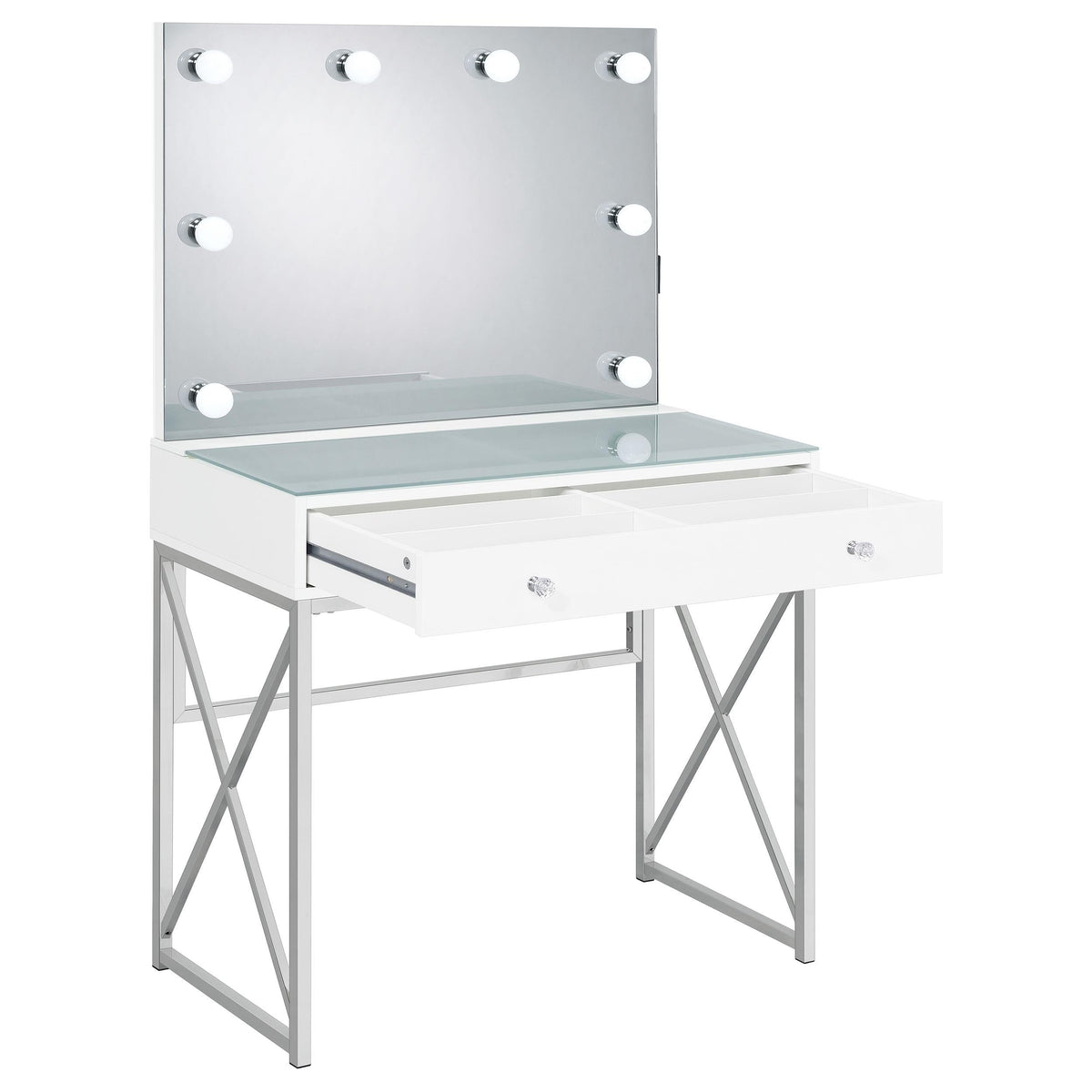 Eliza Vanity Set in White - Coaster Furniture