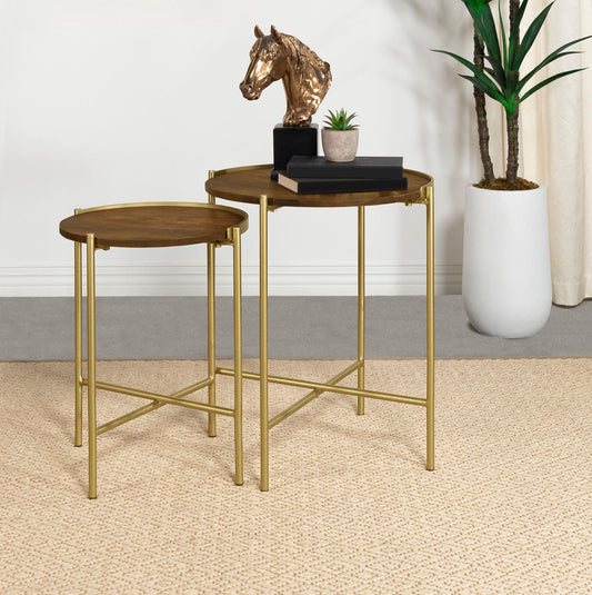 Eliza Nesting Table in White - Coaster Furniture