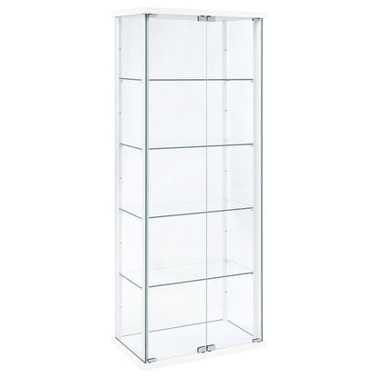 Delphinium Curio Cabinet in Black - Coaster Furniture