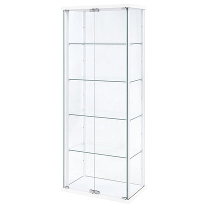 Delphinium Curio Cabinet in Black - Coaster Furniture