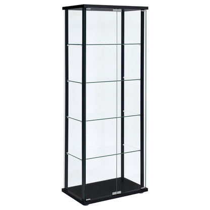 Delphinium Curio Cabinet in Black - Coaster Furniture