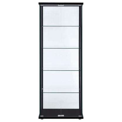 Delphinium Curio Cabinet in Black - Coaster Furniture