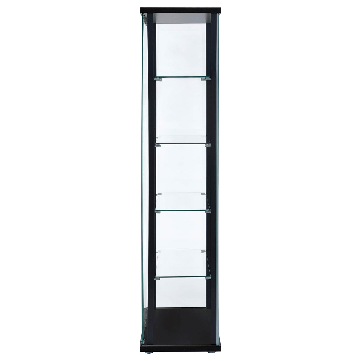 Delphinium Curio Cabinet in Black - Coaster Furniture