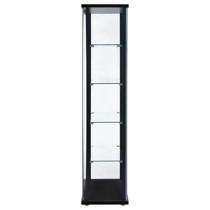 Delphinium Curio Cabinet in Black - Coaster Furniture