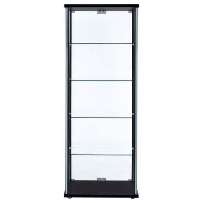 Delphinium Curio Cabinet in Black - Coaster Furniture
