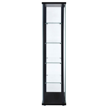 Delphinium Curio Cabinet in Black - Coaster Furniture