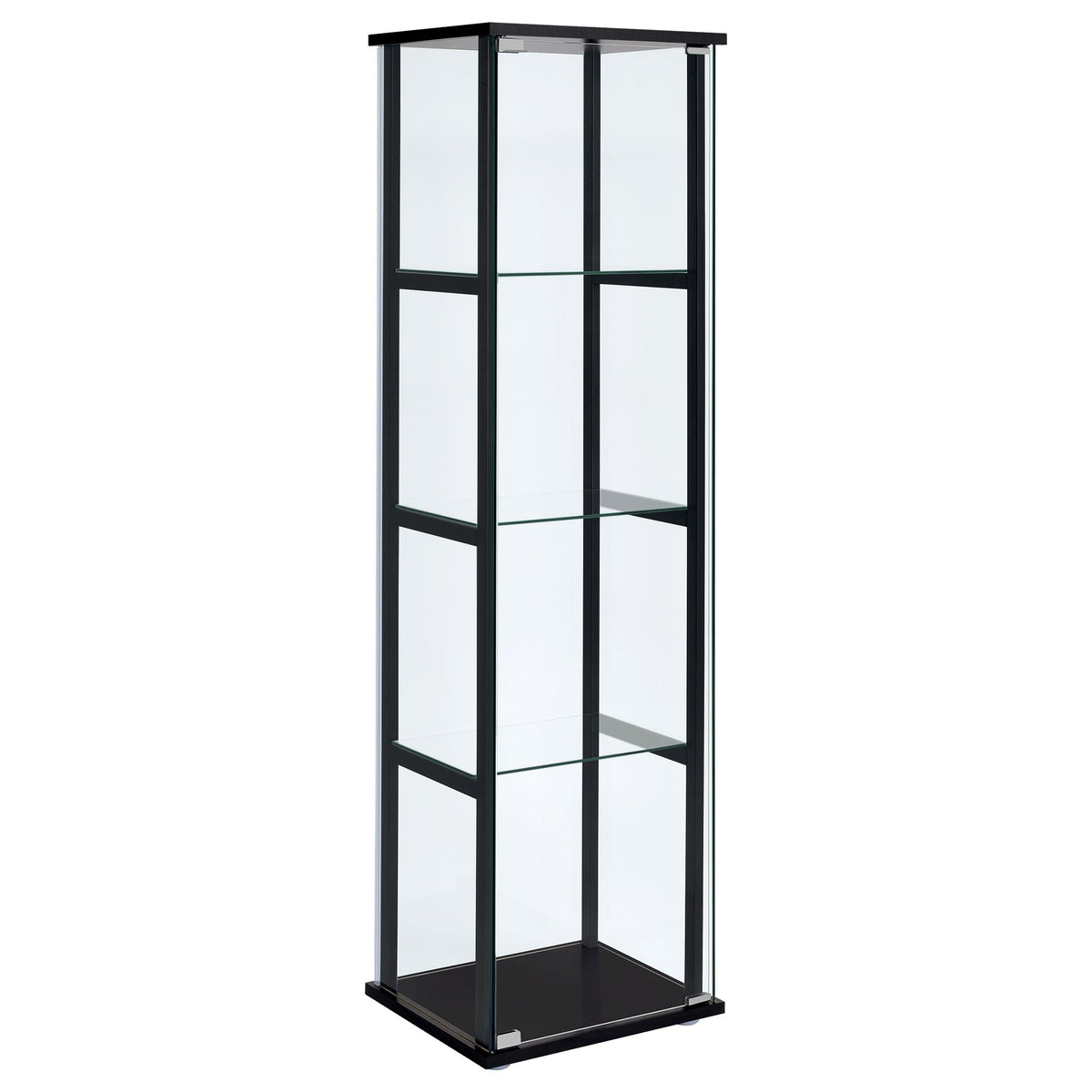 Delphinium Curio Cabinet in Black - Coaster Furniture