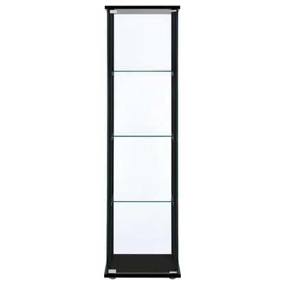 Delphinium Curio Cabinet in Black - Coaster Furniture