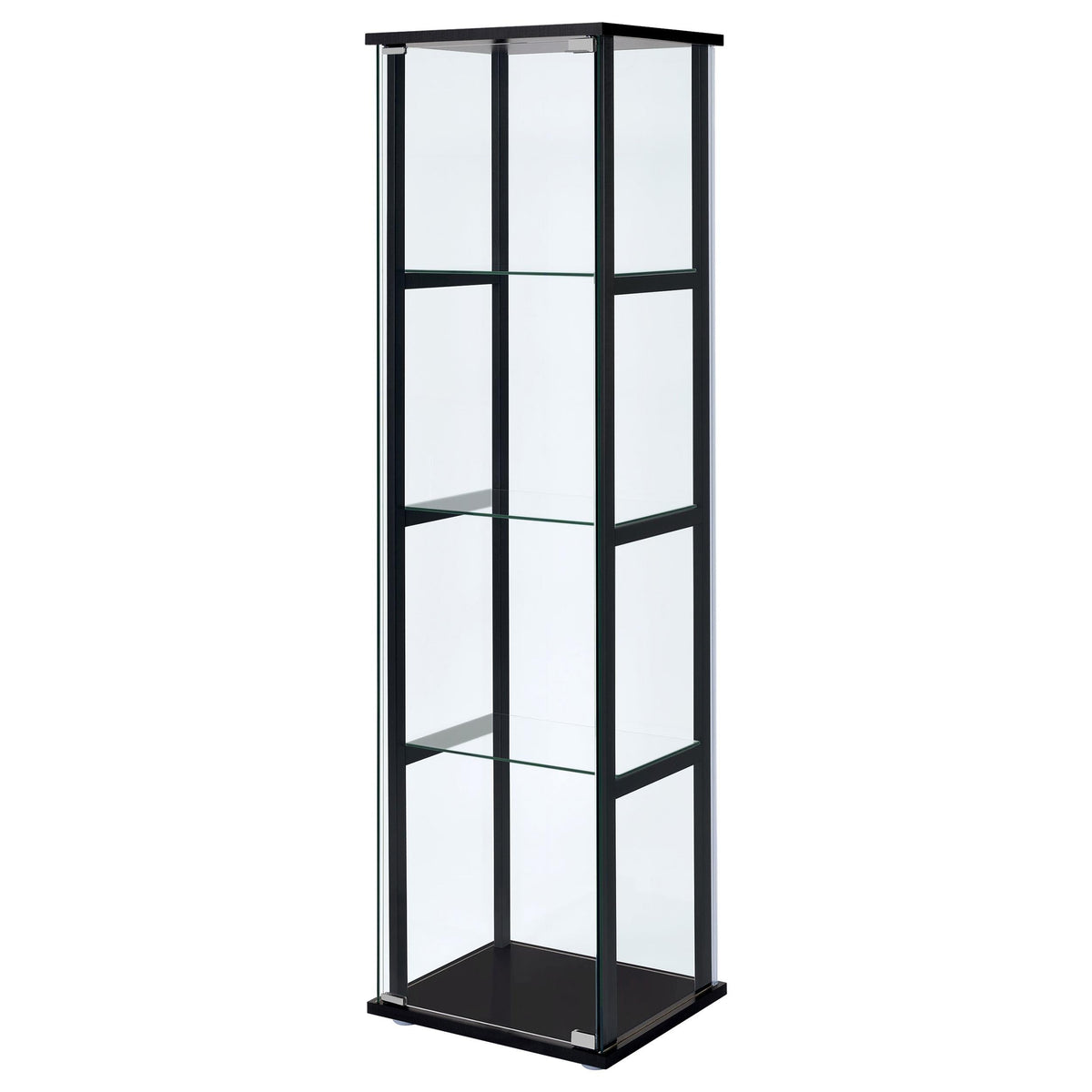 Delphinium Curio Cabinet in Black - Coaster Furniture