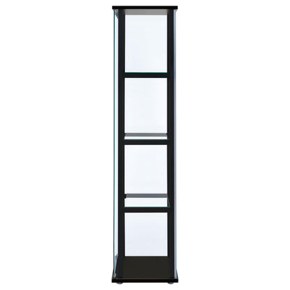Delphinium Curio Cabinet in Black - Coaster Furniture