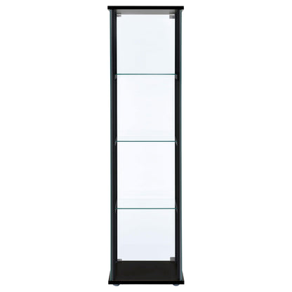Delphinium Curio Cabinet in Black - Coaster Furniture