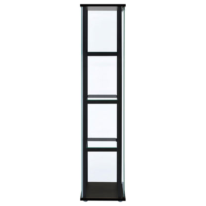 Delphinium Curio Cabinet in Black - Coaster Furniture