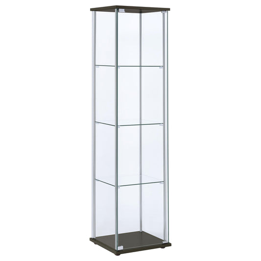 Delphinium Curio Cabinet in Black - Coaster Furniture