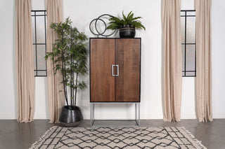 Borman Bar Cabinet in Walnut - Coaster Furniture