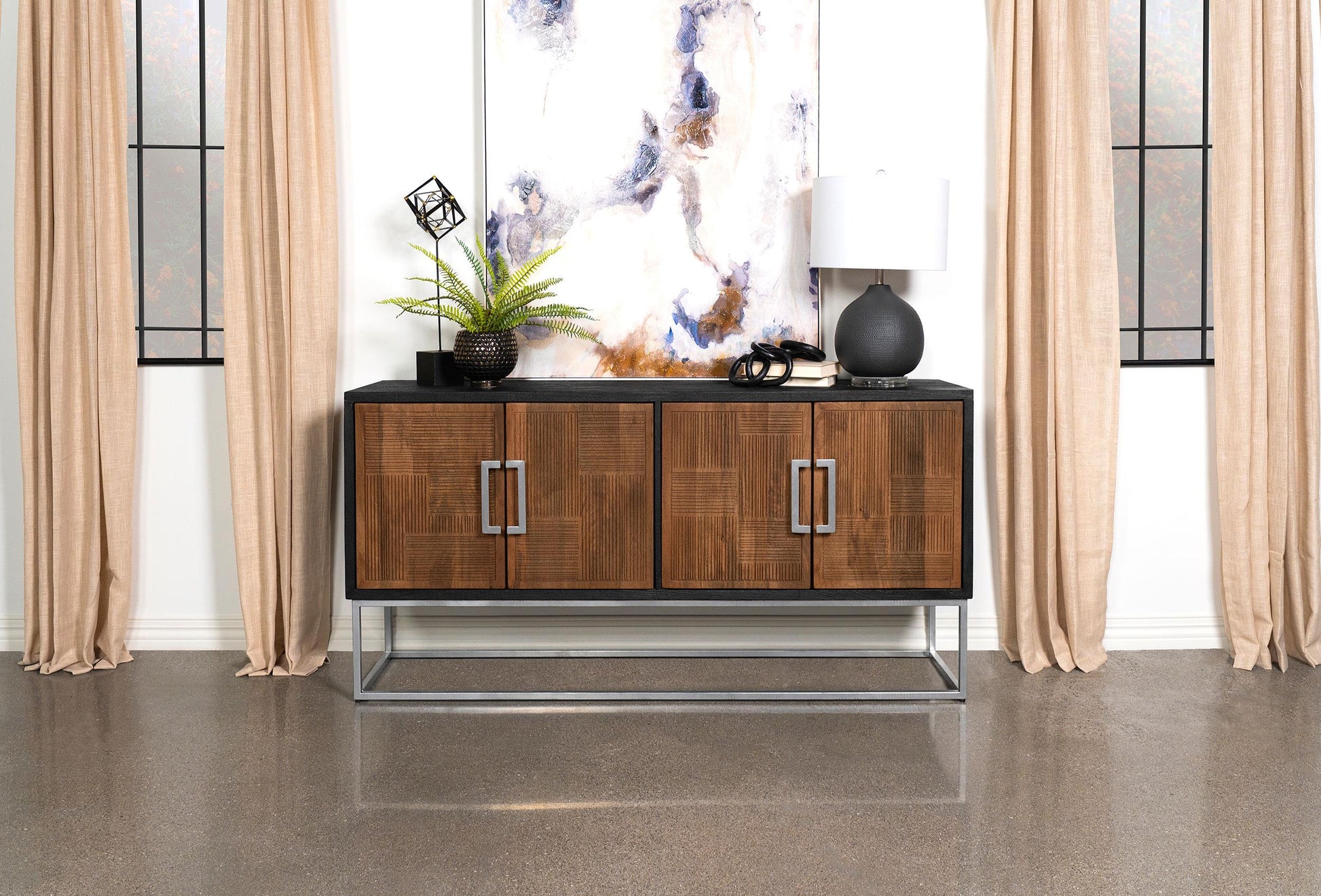 Borman Accent Cabinet in Walnut - Coaster Furniture