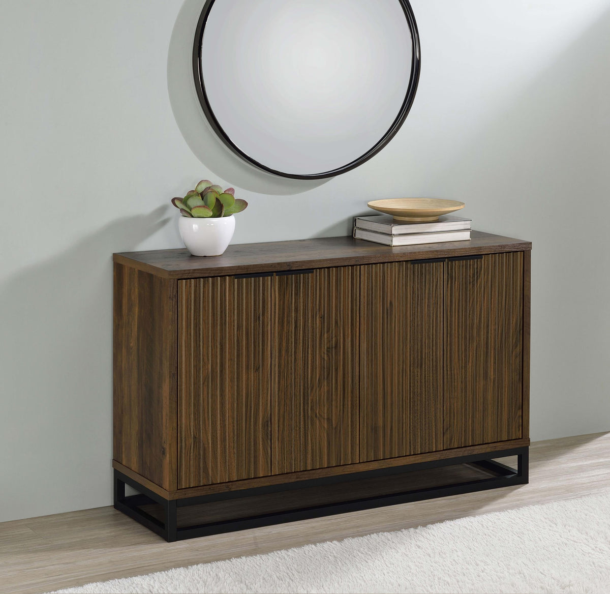 Mariska Accent Cabinet in Distressed White - Coaster Furniture